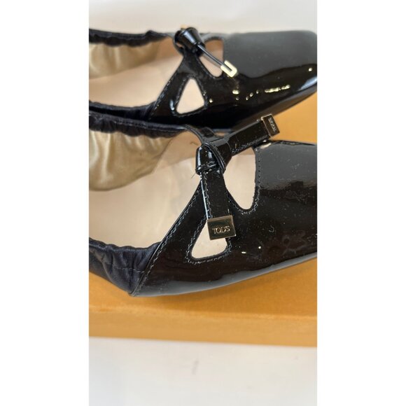 TOD'S GOMMINO BLACK PATENT LEATHER DRIVING SHOES 7 - Picture 4 of 13